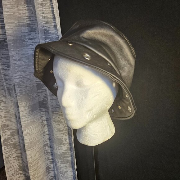 Black Grommet Bucket Hat Mint Condition 58cm - Picture 1 of 5